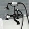 Kingston Brass AE205T0 7-Inch Tub Faucet with Hand Shower, Matte Black AE205T0 - alternate 2